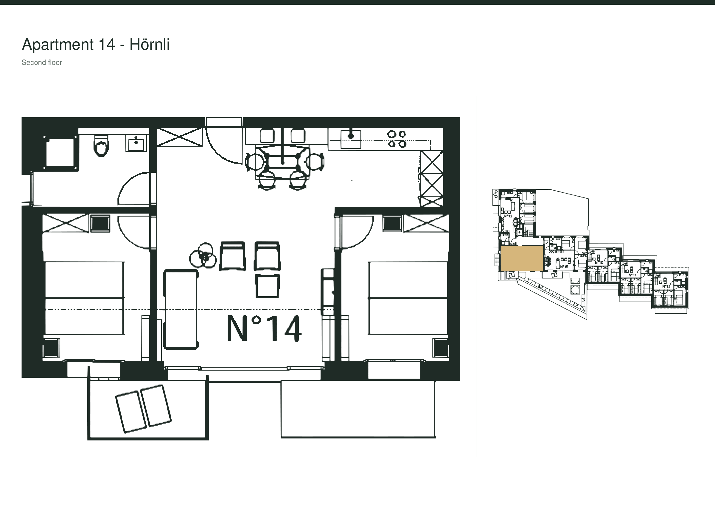 14 Hörnli · Plan de l’appartement
