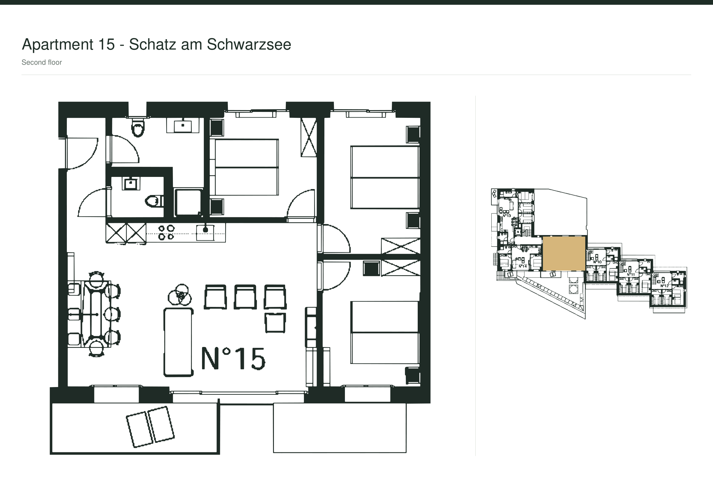 15 Schatz am Schwarzsee · Grundriss des Apartments