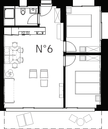 Location appartement Zermatt : plan de l'appartement Grosse Widder