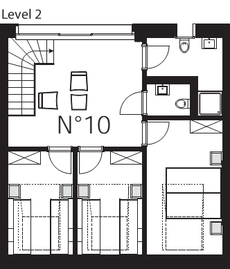 Location appartement Zermatt : plan de l'appartement Theodulpass